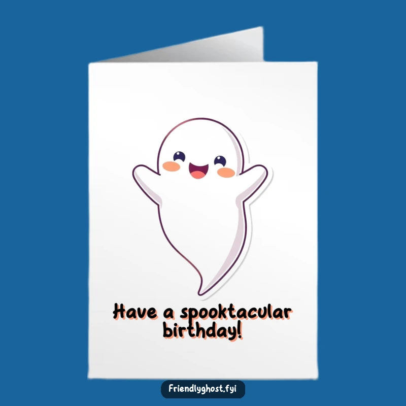 Free Printable Birthday Ghost Card - Funny Upside Down Downloadable Gift