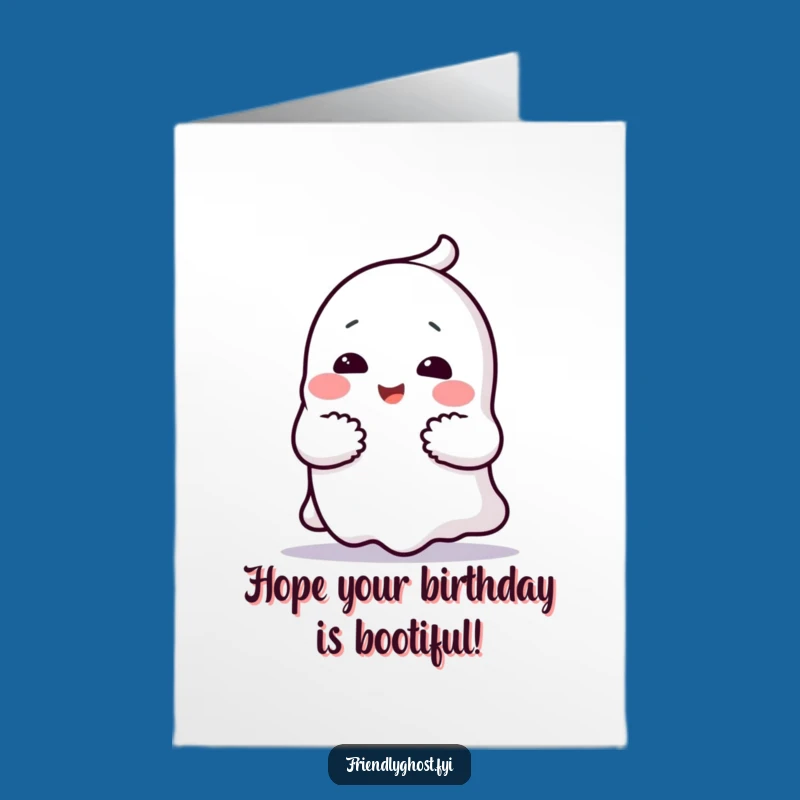 Free Printable Birthday Card: Ghost Hug for a Cheerful, Comforting, Funny Celebration