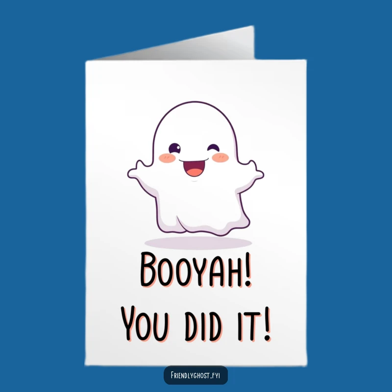 Congrats Ghost Boo Card Free Printable: Happy Scare Downloadable Gift