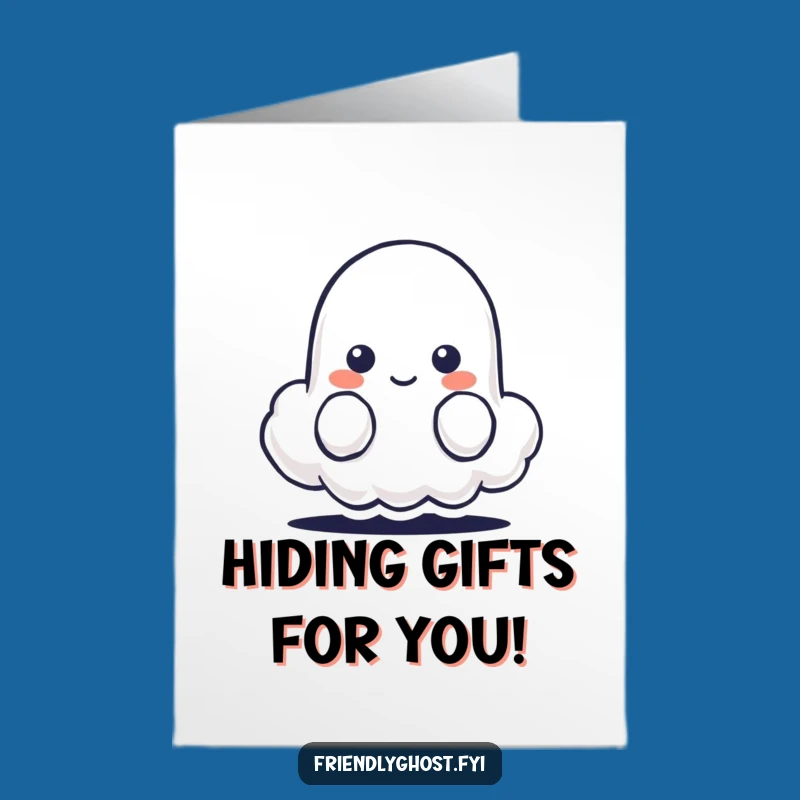 Congrats Shy Ghost Card Free Printable: Peek-a-Boo Success Downloadable Gift