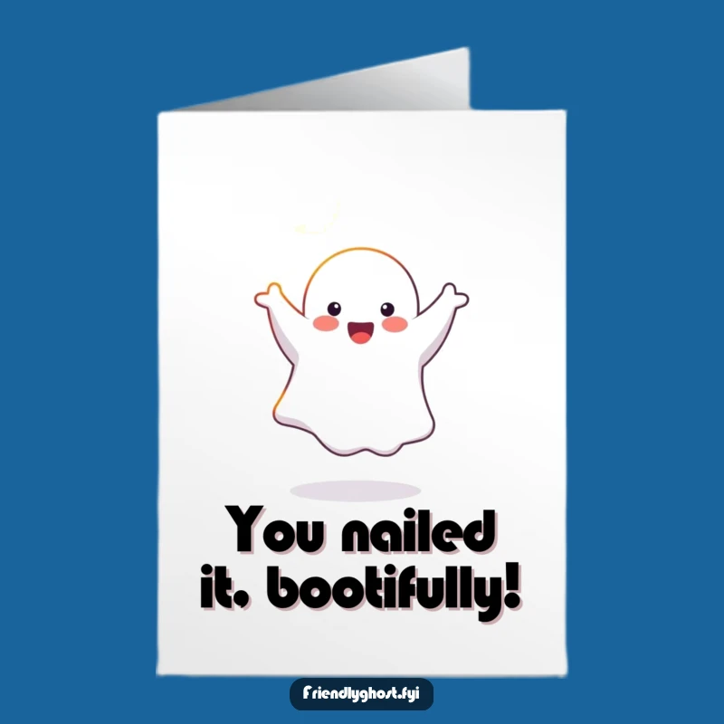 Free Printable Congrats Card: Ghost Cartwheeling, Awesome Downloadable Gift!