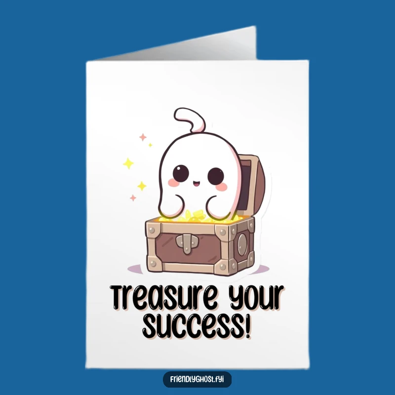 Free Printable Congrats Card: Ghost Finds Treasure, Awesome Downloadable Gift!