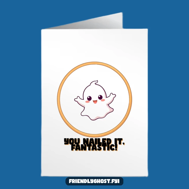 Free Printable Congrats Card: Nimble Ghost Hoop Star Downloadable Gift
