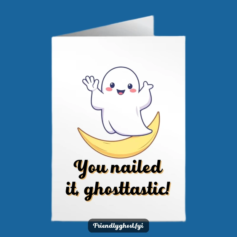 Free Printable Congratulations Card: Ghost Moon Wave - Instant Download!