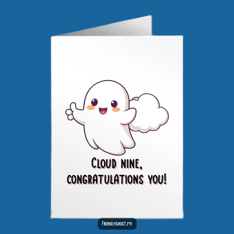 Free Printable Ghost Cloud Congrats Card - Happy DIY Gift