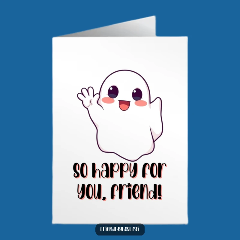 Free Printable Ghosty Wave Congrats Card - Funny Ghosty Downloadable Gift