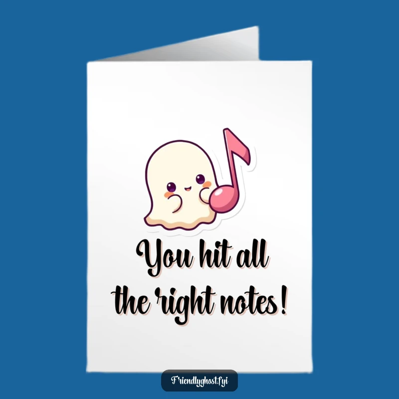 Free Printable Shy Ghost Congratulations Card - Funny Musical Downloadable Gift
