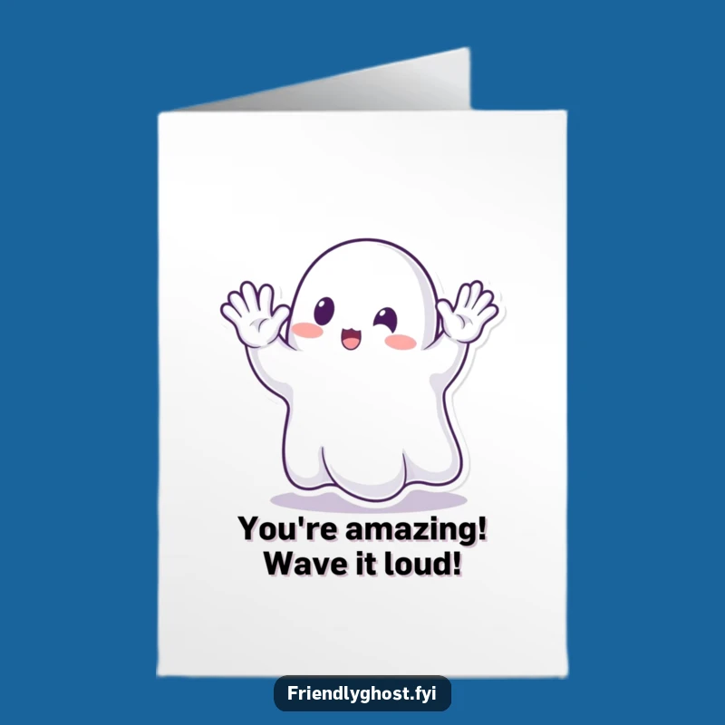 Ghostly Cheers! Free Printable Congrats Card - Fun Downloadable Gift!