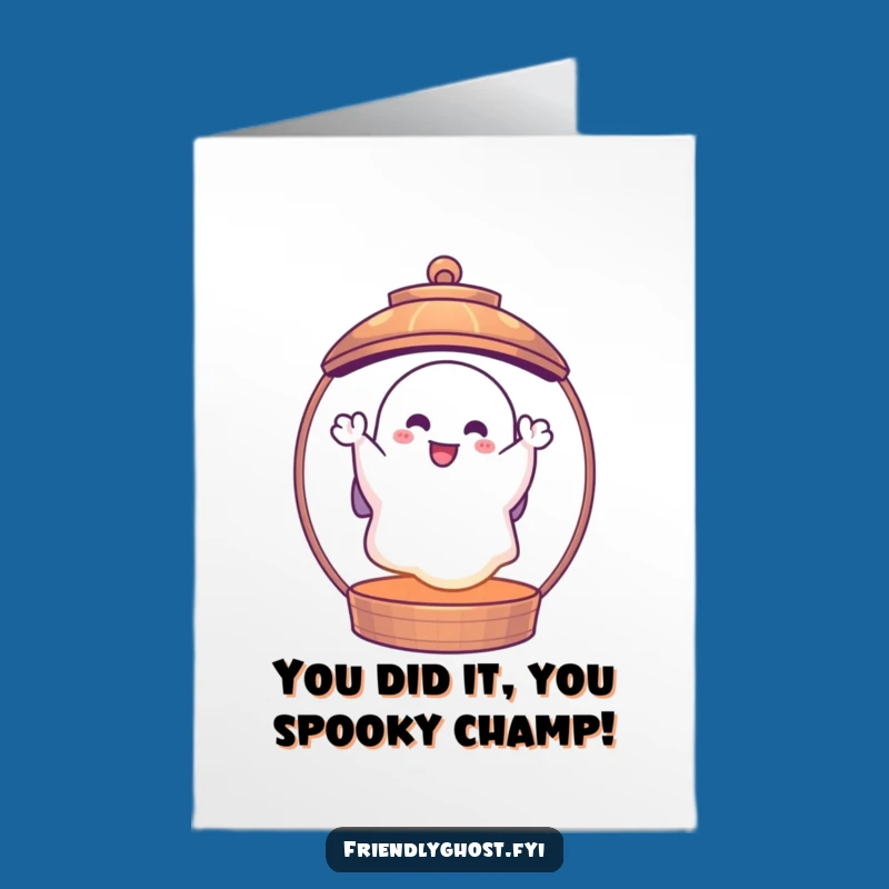 Free Printable Ghost Lantern Congratulations Card - Funny Downloadable Gift