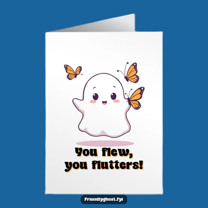 Free Printable Congrats Card: Ghost & Butterfly Surprise - Easy Download!