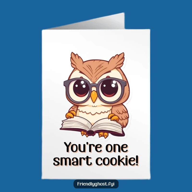 Free Printable Congrats Card: Wise Owl Scholar - Funny Downloadable Celebration!