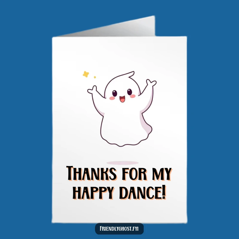 Free Printable Thank You Card: Ghost Pirouette, Fun Thanks!