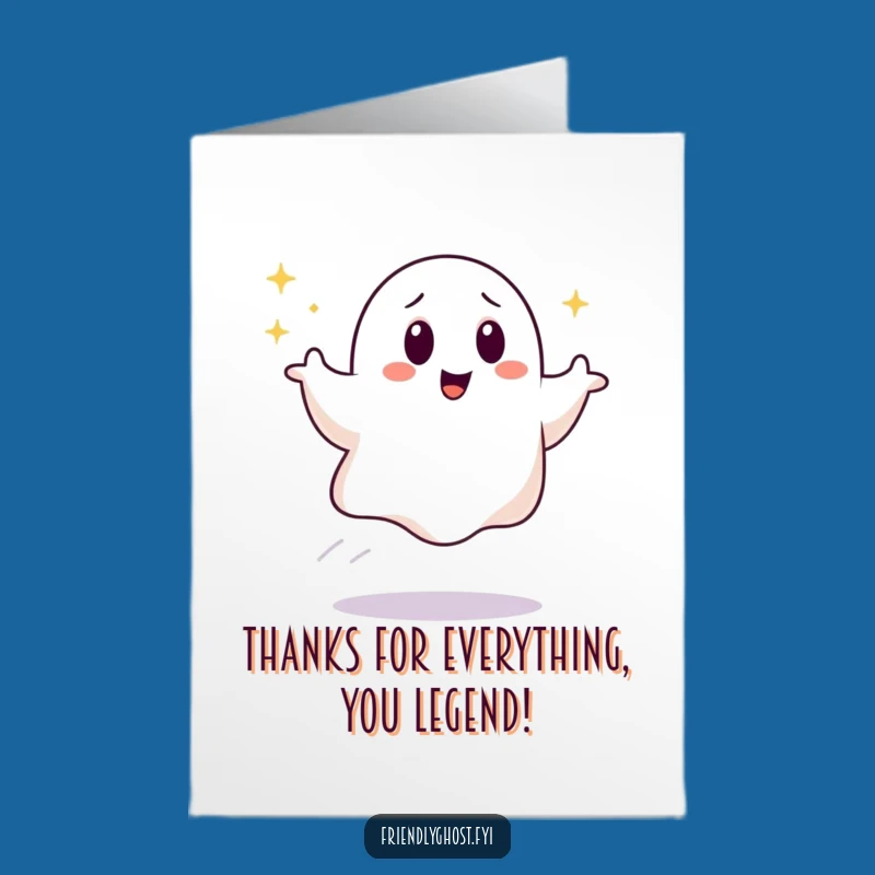 Free Printable Thank You Card: Giggling Ghost, Fun Ghost Downloadable Gift