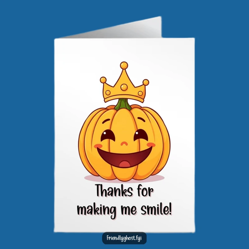 Free Printable Thank You Card: Pumpkin Gratitude Funny Downloadable