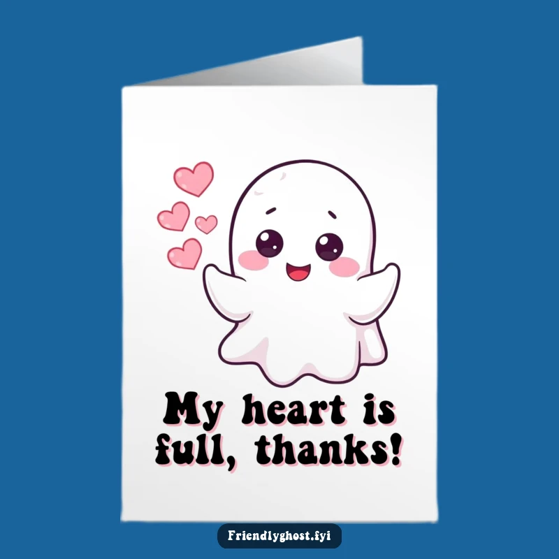 Free Printable Thank You Card: Ghost Heart Bubbles, Great Downloadable Gift!
