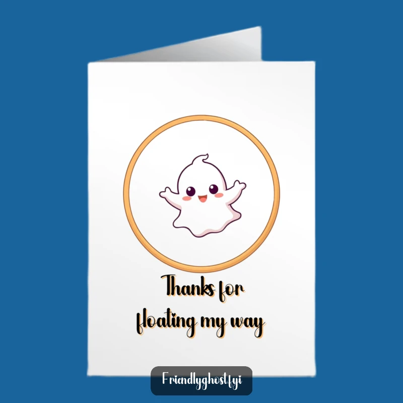 Free Printable Thank You Card: Ghostly Acrobat Thanks Downloadable Surprise