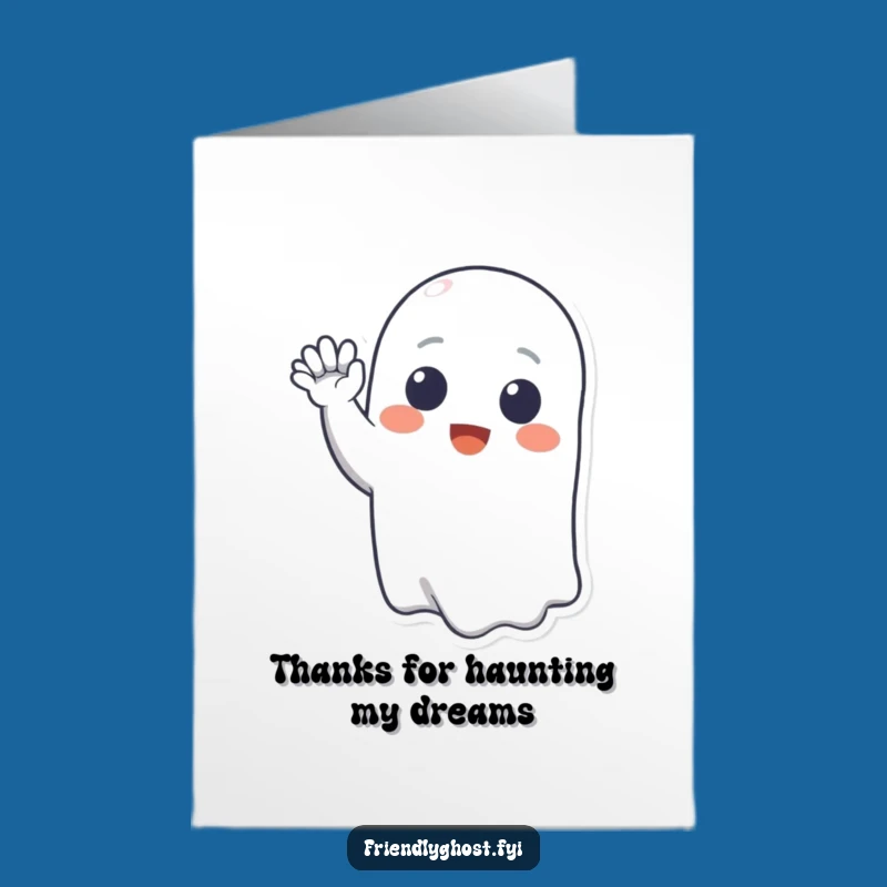 Free Printable Thank You Card: Smiling Ghost, Heartfelt Downloadable Gift