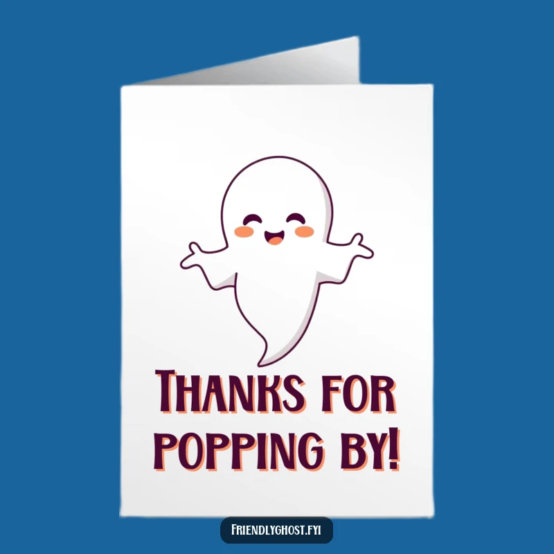 Free Printable Thank You Card: Ghost Bubble Hug Downloadable Gift