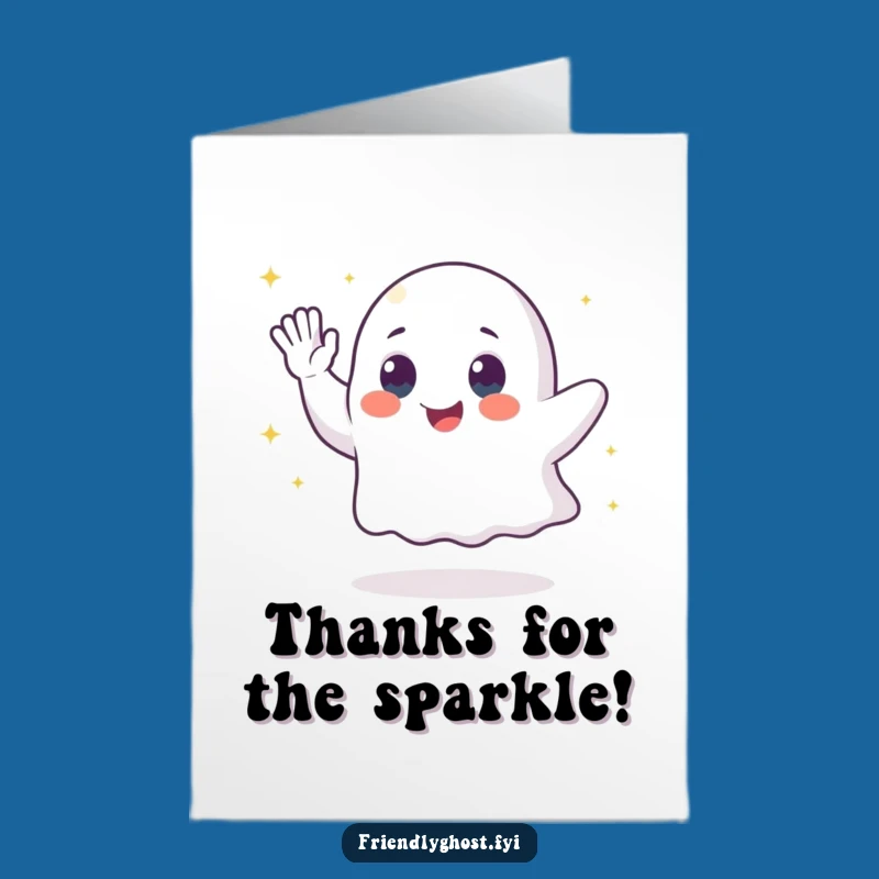 Free Printable Thank You Card: Ghost Sparkle Trail Downloadable Gift