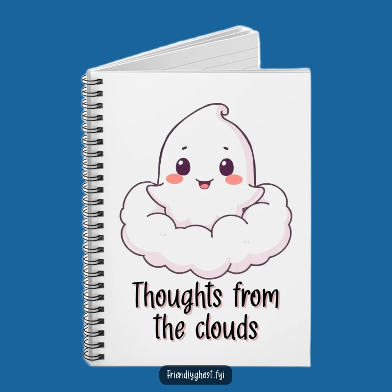 Funny Ghost Cloud Peeker Notebook: Jot Down Secrets, Hilarious Cover for Dreamers