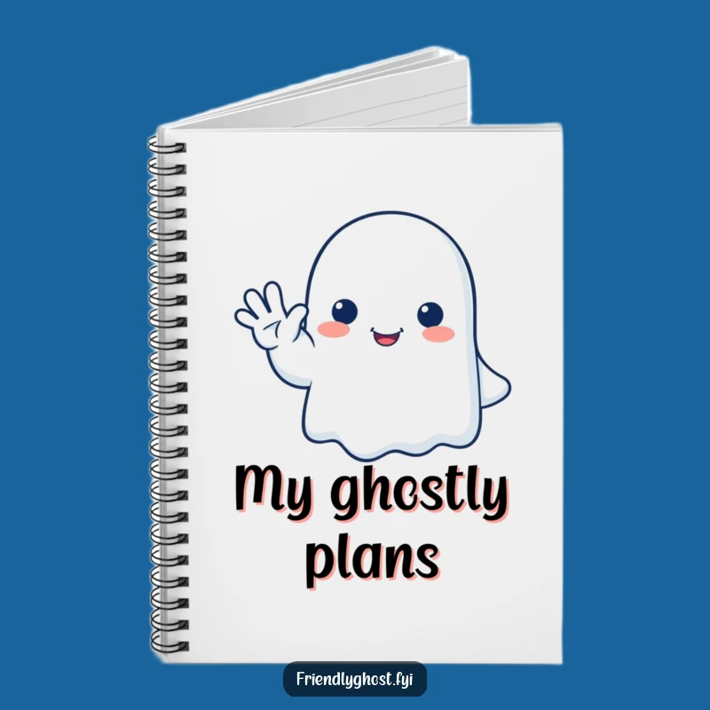 Funny Ghost Wave Notebook - Friendly Farewell Journal, Perfect Gift