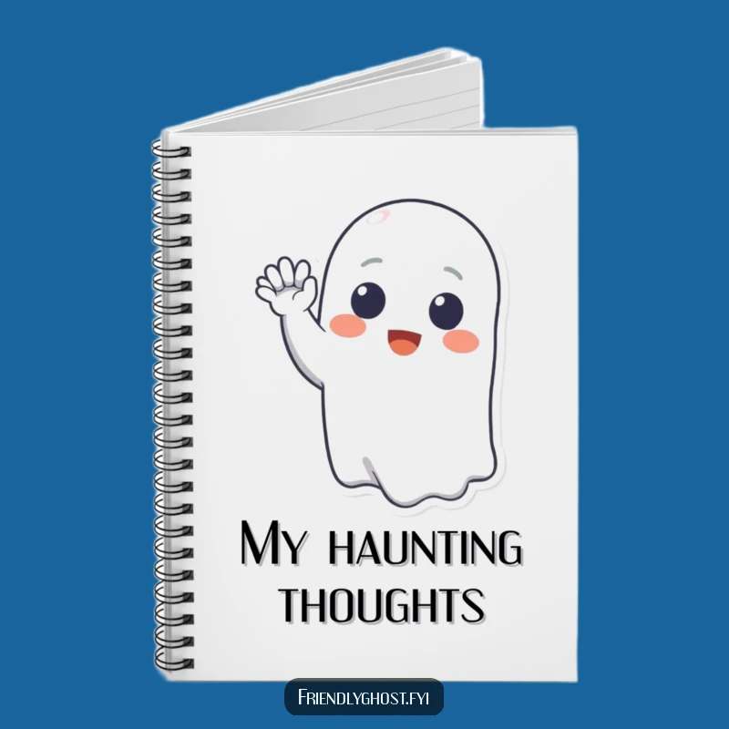 Funny Ghost Notebook: Cheerful Wave Journal - Creative Spooky Gift