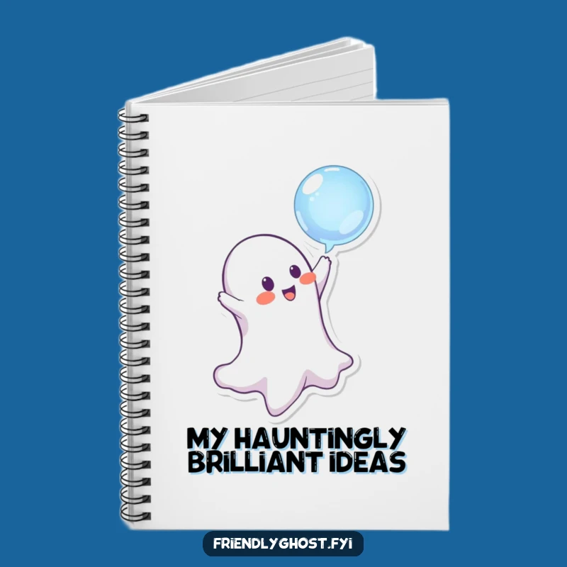 Funny Ghost Notebook - Playful Mischief Journal for Ideas Gift