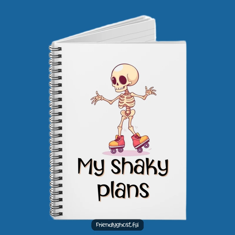 Funny Skeleton Skater Notebook: Jot Down Ideas with Wobbling Flair