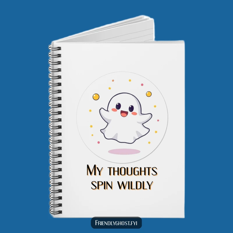Funny Spinning Ghost Notebook: Jot Down Your Joyful Ideas