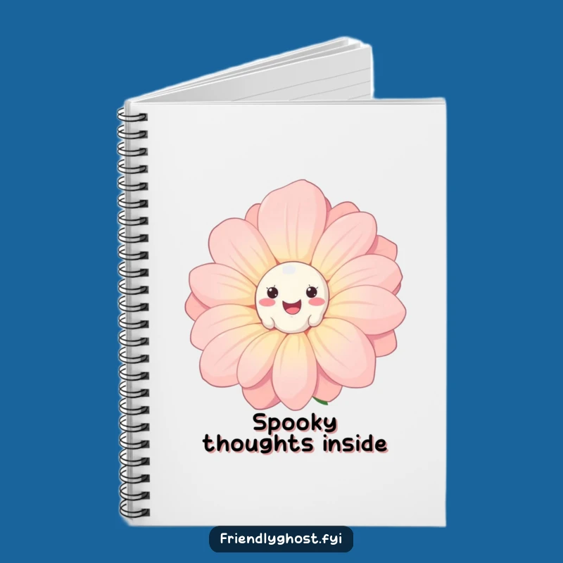 Funny Ghost Flower Notebook: Spooky Peek Journal for Humorous Notes & Ideas