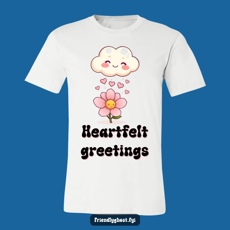 Funny Cloud Hearts T-Shirt: Happy Weather Tee, Hilarious Sweet Summer Gift