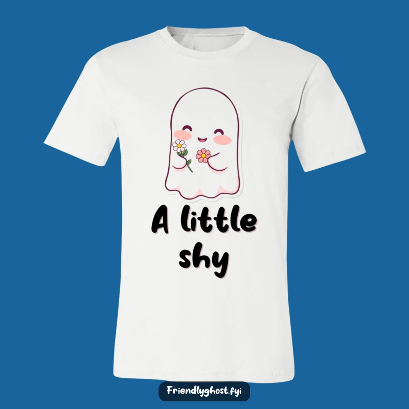 Funny Ghost Blush T-Shirt: Wear Your Sweetest Smile and Bloom