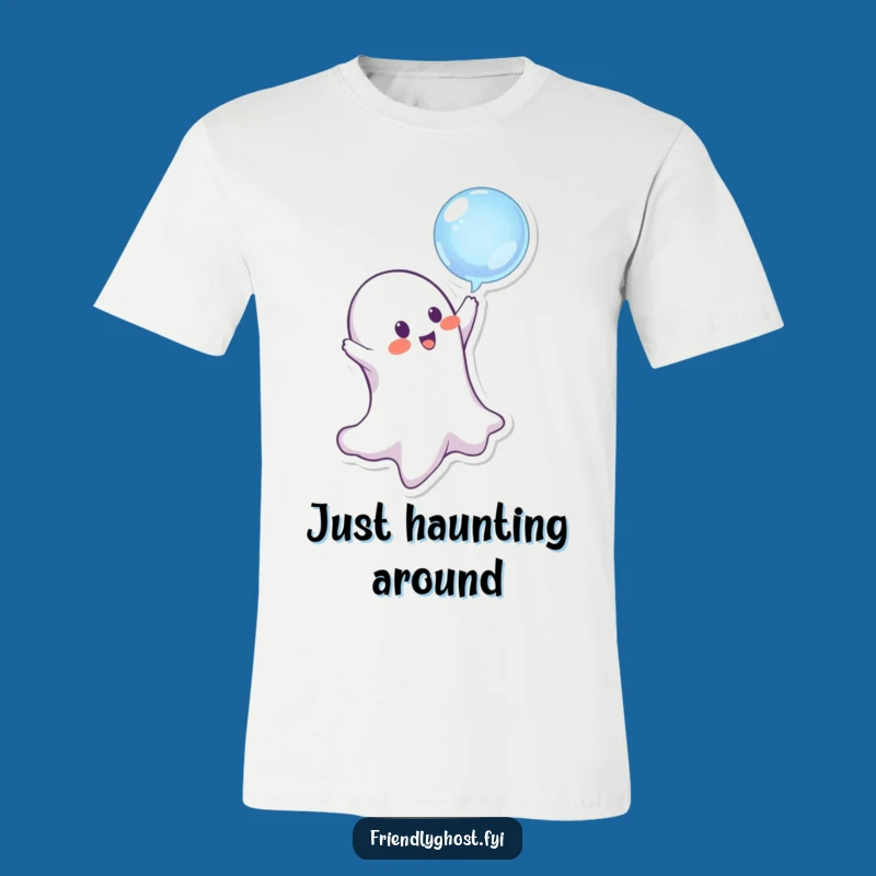 Funny Ghost Bopping Bubble T-Shirt - Hilarious Mischief Character Tee