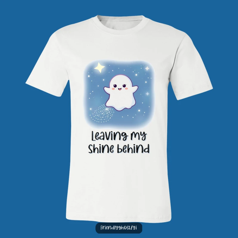 Funny Sparkling Ghost Path T-Shirt: Celestial Dream Tee Gift