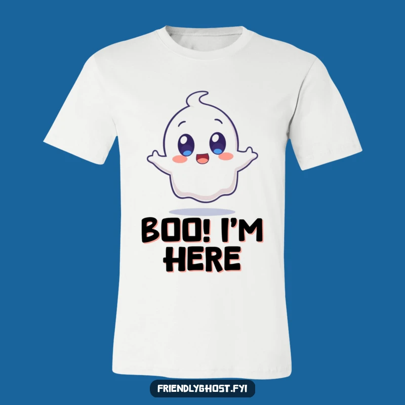 Funny Surprised Ghost Jump T-Shirt: Wear Your Shock with This Hilarious Tee