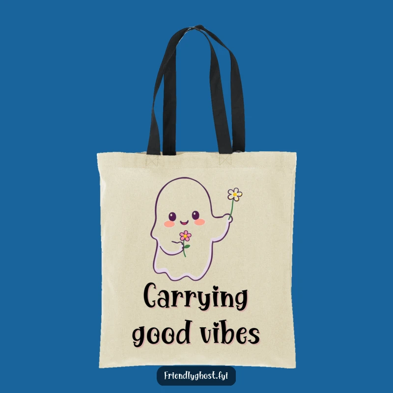 Funny Ghost Flower Tote Bag: Cute and Practical Ghost Accessory Gift