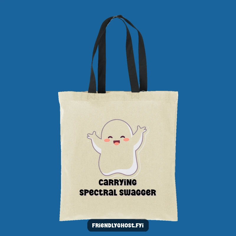 Funny Giggling Ghost Silly Dance Tote Bag - Spooky & Practical Humorous Gift
