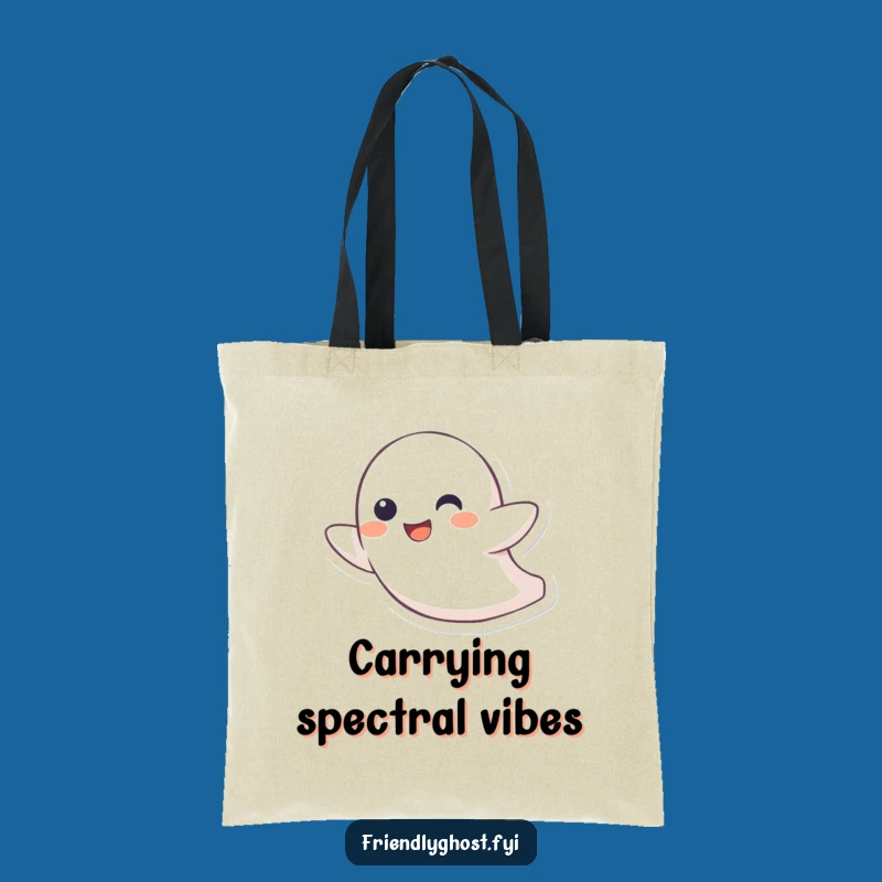 Funny Ghost Tote Bag: Character's Zippy Fun for Your Everyday Funny Gift