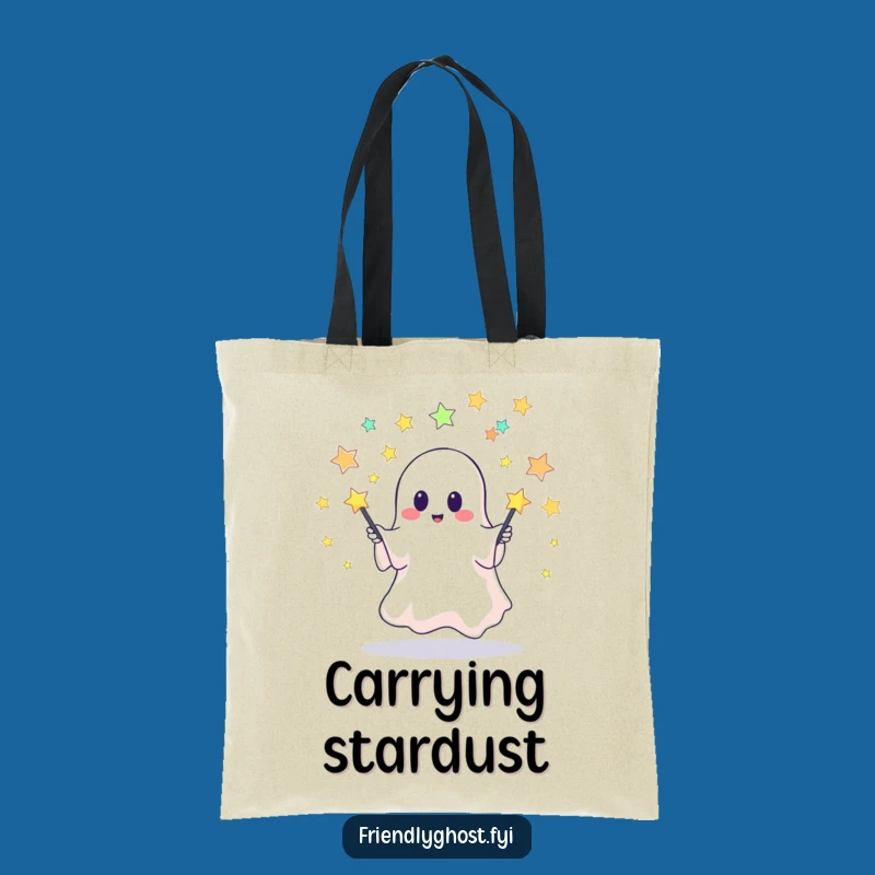 Funny Ghost Juggling Tote Bag: Cute Spooky Carryall, Hilarious Starry Gift