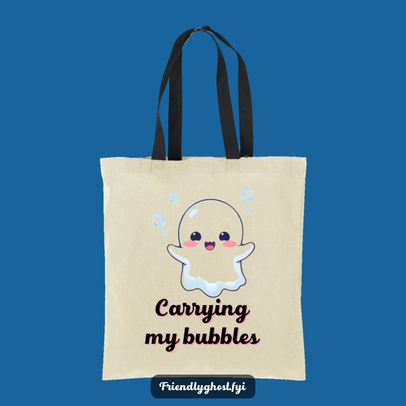 Funny Ghost Bubble Blower Tote Bag: Carry Your Joy, Whimsical Bag for Everyday