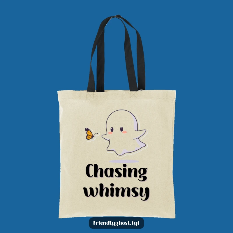 Funny Ghost Butterfly Tote Bag - Carry Your Joy with Playful Style