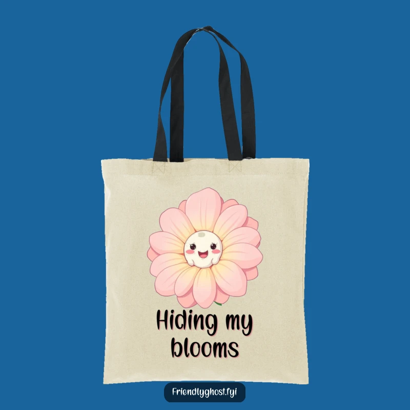 Funny Ghost Flower Tote Bag: Carry Your Essentials with Spooky Floral Humor
