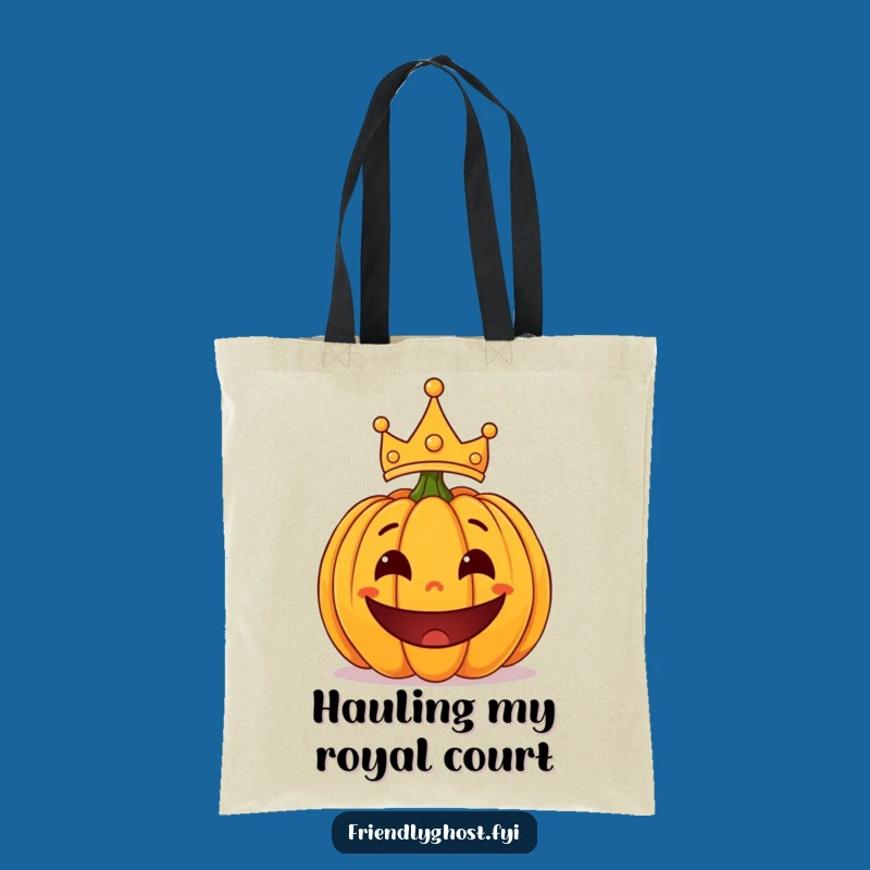 Funny Pumpkin Crown Tote Bag: Carry Your Halloween Haul with Glee