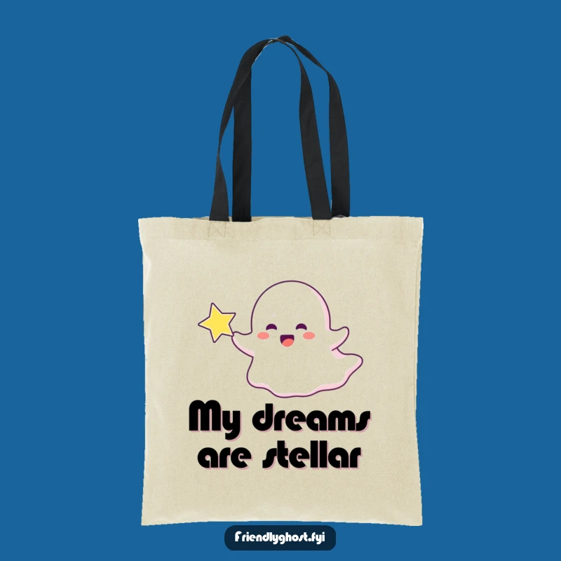 Funny Joyful Ghost Star Tote Bag - Whimsical Accessory for Dream Believers
